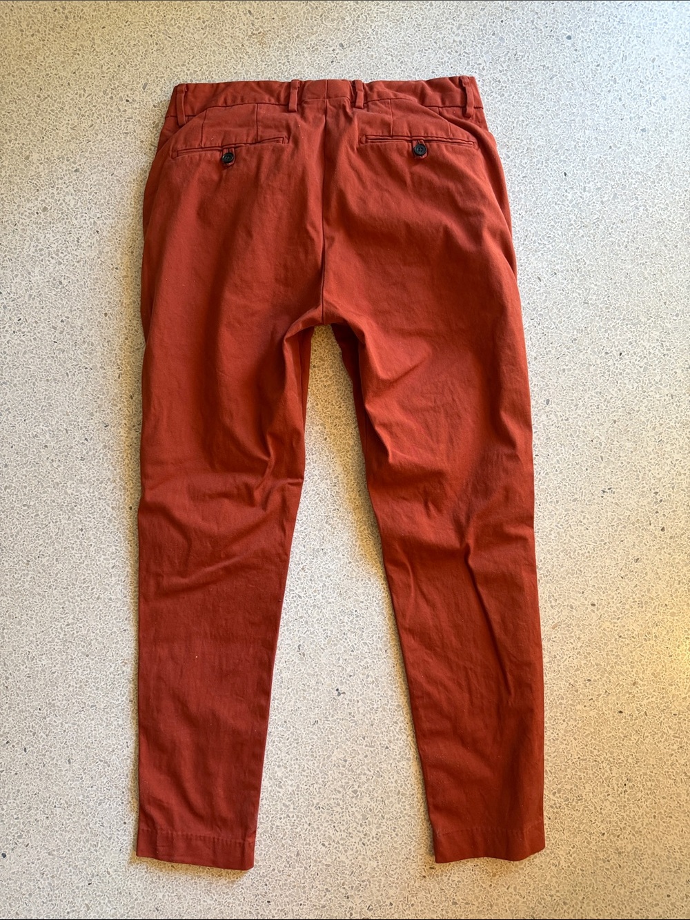 Bonobos Rust Orange Slim Taper Italian Chino Pants Like New 31 x 30 - Picture 5 of 12